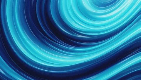 Vibrant blue swirling light pattern background. Stock Illustration