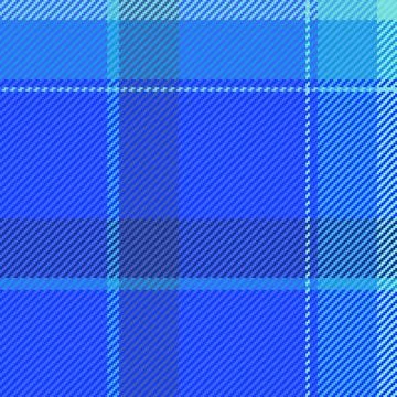 Vibrant blue tartan plaid pattern featuring a seamless blend of cyan and ro.. Stockillustratie