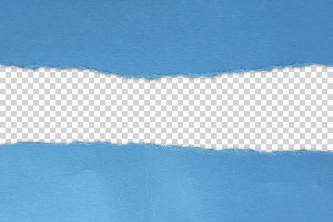 Vibrant blue torn paper framing a horizontal blank space for corporate copy.. Stock Illustration