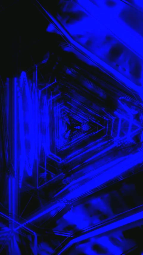 Vibrant blue tunnel video loop creates a mesmerizing visual experience with.. Stock Footage 321572597