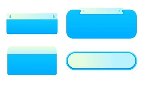 Vibrant Blue UI Components for Header Bars, Widgets, and Mobile App Design Stock Illustration