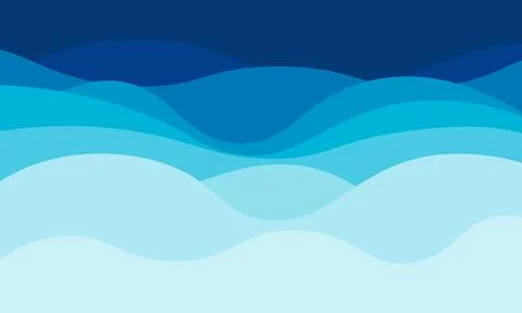 Vibrant blue waves Stock Illustration