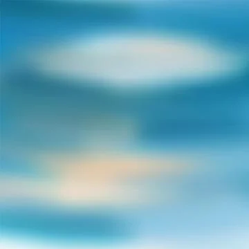 Vibrant blurred sea, sky clouds vector background Illustrazione stock