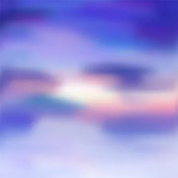 Vibrant blurred sea, sky clouds vector background Stock Illustration