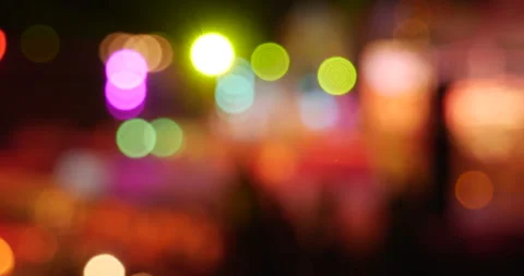 Vibrant Bokeh abstract blurred background music festival stage show performance Video stock 263789264