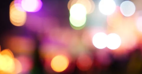 Vibrant Bokeh abstract blurred background music festival stage show performance Vidéo 263790554