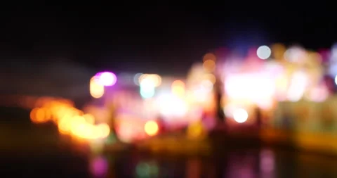 Vibrant Bokeh abstract blurred background music festival stage show performance Stock Footage 263790595