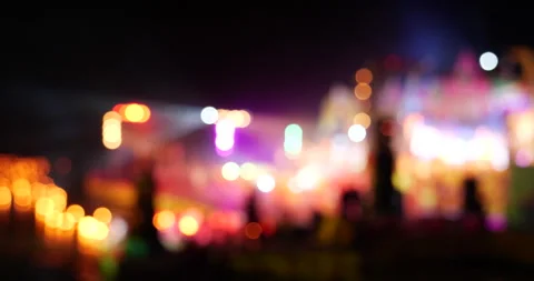Vibrant Bokeh abstract blurred background music festival stage show performance Stock-Footage 267674019