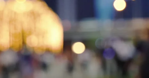 Vibrant Bokeh abstract blurred background music festival stage show performance Stock Footage 287960931