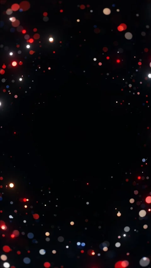 Vibrant bokeh background with festive red, gold, and white lights Stock Footage 296149357