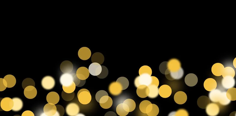 Vibrant bokeh lights, border pattern, creating a festive, luxurious atmospher Stock Photos