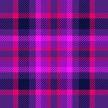 Vibrant, bold plaid pattern with a unique pixelated texture in striking shade Stock Illustration