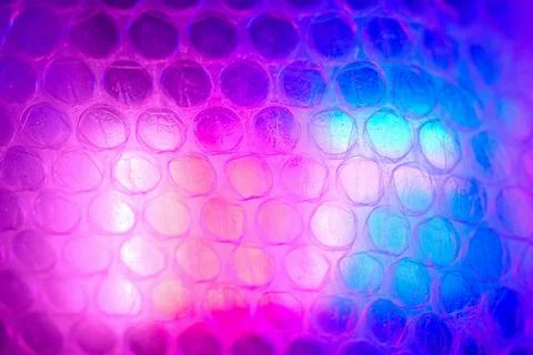 Vibrant Bubble Wrap Abstract Background Foto stock