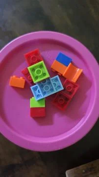 Vibrant Building Blocks for Creative Play Stock Photos