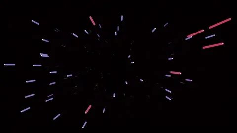 Vibrant burst of colorful fireworks exploding in dark night sky 库存影片 341058358