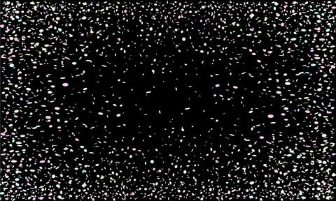 A vibrant burst of iridescent confetti explodes across a deep black backgro.. 스톡 일러스트