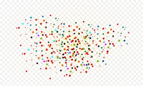 A vibrant burst of multi-colored confetti particles. 库存插图