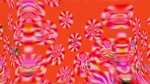 Vibrant candy swirls pulse in psychedelic motion Vídeos de archivo 345421464