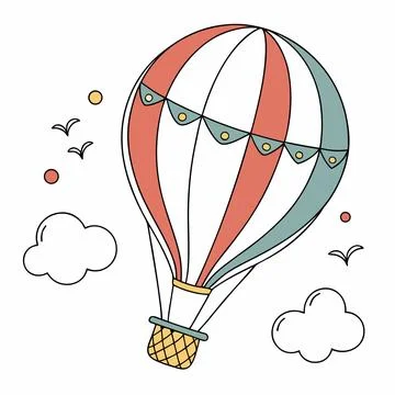 Vibrant Celebration Balloon Flat Vector Graphic Stock Illustration