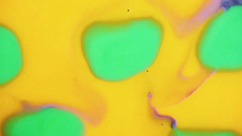 Vibrant cell fluid art with high contrast color blocking and liquid motion Stock Footage 331703821