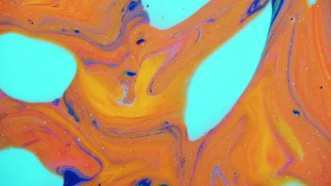 Vibrant cell fluid art with high contrast color blocking and liquid motion Stock-Footage 331705818