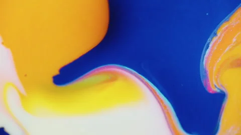 Vibrant cell fluid art with high contrast color blocking and liquid motion Stock-Footage 331708576