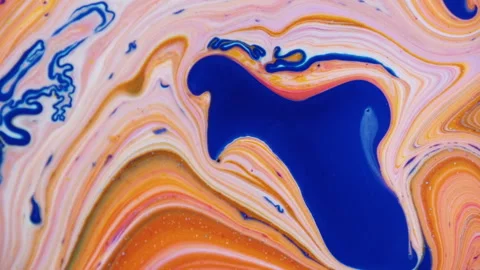 Vibrant cell fluid art with high contrast color blocking and liquid motion Stock-Footage 331709597