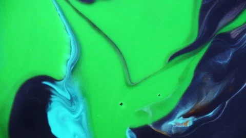 Vibrant cell fluid art with high contrast color blocking and liquid motion Stock Footage 331714252