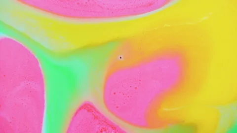 Vibrant cell fluid art with high contrast color blocking and liquid motion Stock-Footage 331728141