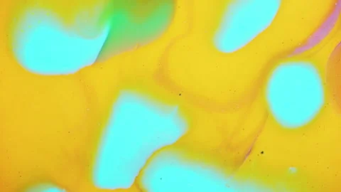 Vibrant cell fluid art with high contrast color blocking and liquid motion Stock Footage 331729013