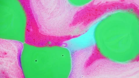 Vibrant cell fluid art with high contrast color blocking and liquid motion Stock Footage 331731817