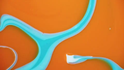 Vibrant cell fluid art with high contrast color blocking and liquid motion Stock Footage 331733965