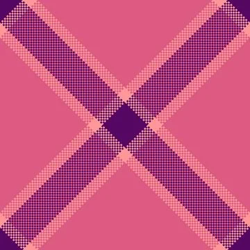 Vibrant check pattern in pink and purple hues. Pixelated design ideal for bac Stock Illustration