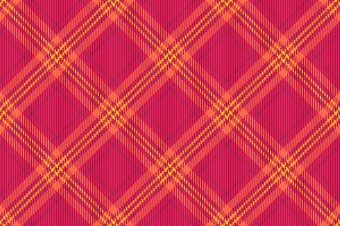 Vibrant checkered fabric texture featuring a classic pattern with a warm, mod Stock Illustration