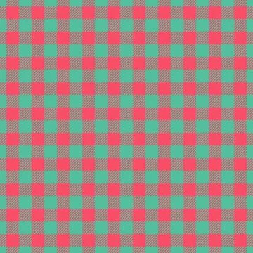 Vibrant checkered pattern in pink and teal. A versatile background for textil Stock Illustration