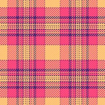 Vibrant checkered pattern with pink, yellow and dark blue tones, creating a v Stock Illustration