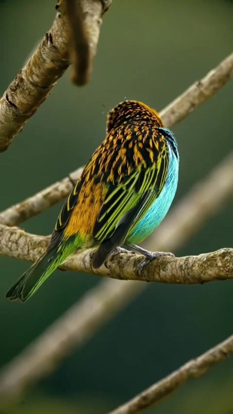 Vibrant chestnutheaded beeeater perched on a branch Vidéo 334635277