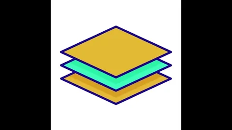 Vibrant chevron design with blue and yellow hues Stock Footage 324865601