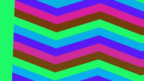 Vibrant Chevron Pattern with Bold Color Palette Stock Footage 332183099