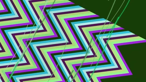 Vibrant Chevron Pattern with Green Lasers. Stock Footage 329929525