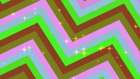 Vibrant Chevron Pattern with Sparkling Lights. Video stock 330131913