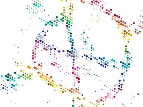 Vibrant Circle Backdrop 스톡 일러스트