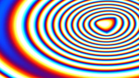 Vibrant Circles and Waves in Motion: Abstract Dynamic Patterns Stock-Footage 291054672