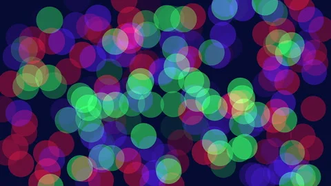 Vibrant circles in pattern on dark background Stock Footage 322763805