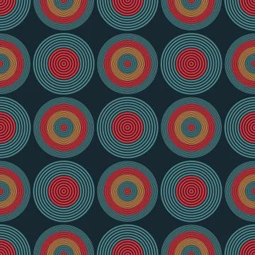 Vibrant circles seamless pattern Stock Illustration
