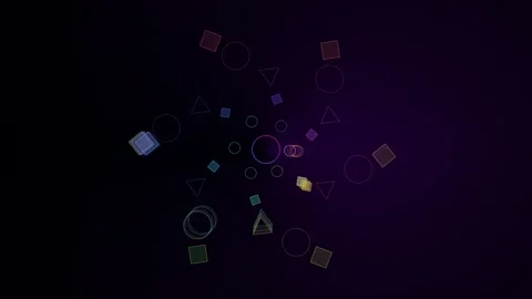 Vibrant circuit-like patterns glowing in a dark electronic landscape 库存影片 335255836