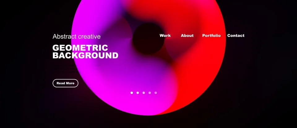 Vibrant circular design dominates black background. Text elements present, 스톡 일러스트