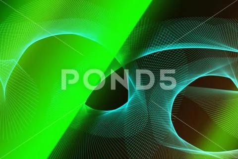 Vibrant Circular Design With Overlapping Waves And Colorful Light Effects PSD Template