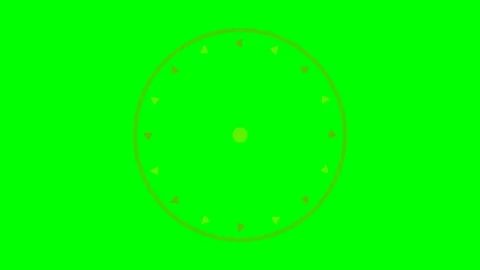 A vibrant circular design with triangular motifs on a green background Stock Footage 341823833