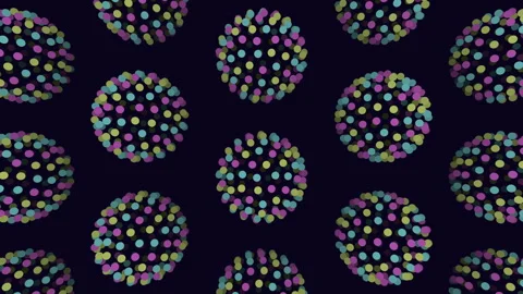 Vibrant circular dot pattern on black background Stock-Footage 263559121